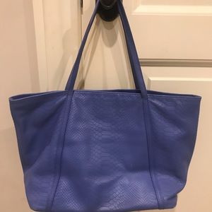 Gigi New York Embossed Python Zipper Tote